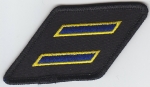 2 Hashmarks Royal Blue & Medium Gold on Black